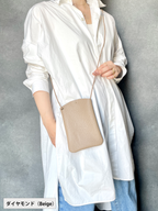 【全5色・限定コラボ】ASUNAROオリジナル　レザーサコッシュ　本革ボーチ、ケータイケース、革バッグ【250610-kobag】