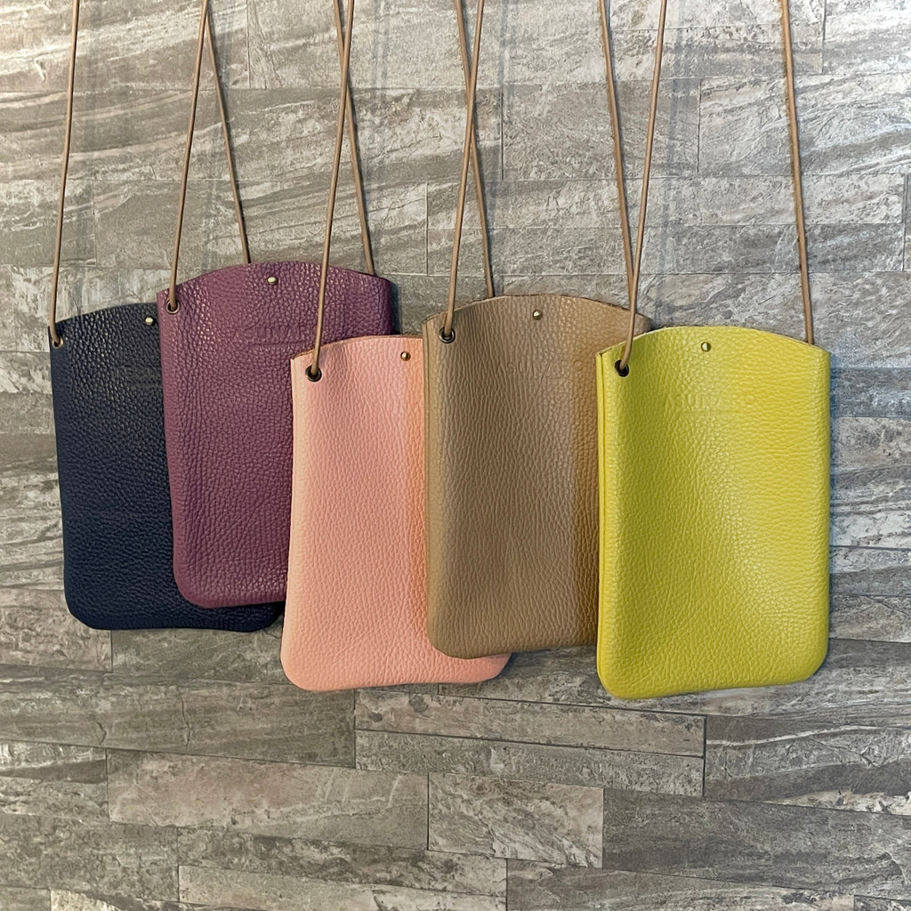 【全5色・限定コラボ】ASUNAROオリジナル　レザーサコッシュ　本革ボーチ、ケータイケース、革バッグ【250610-kobag】