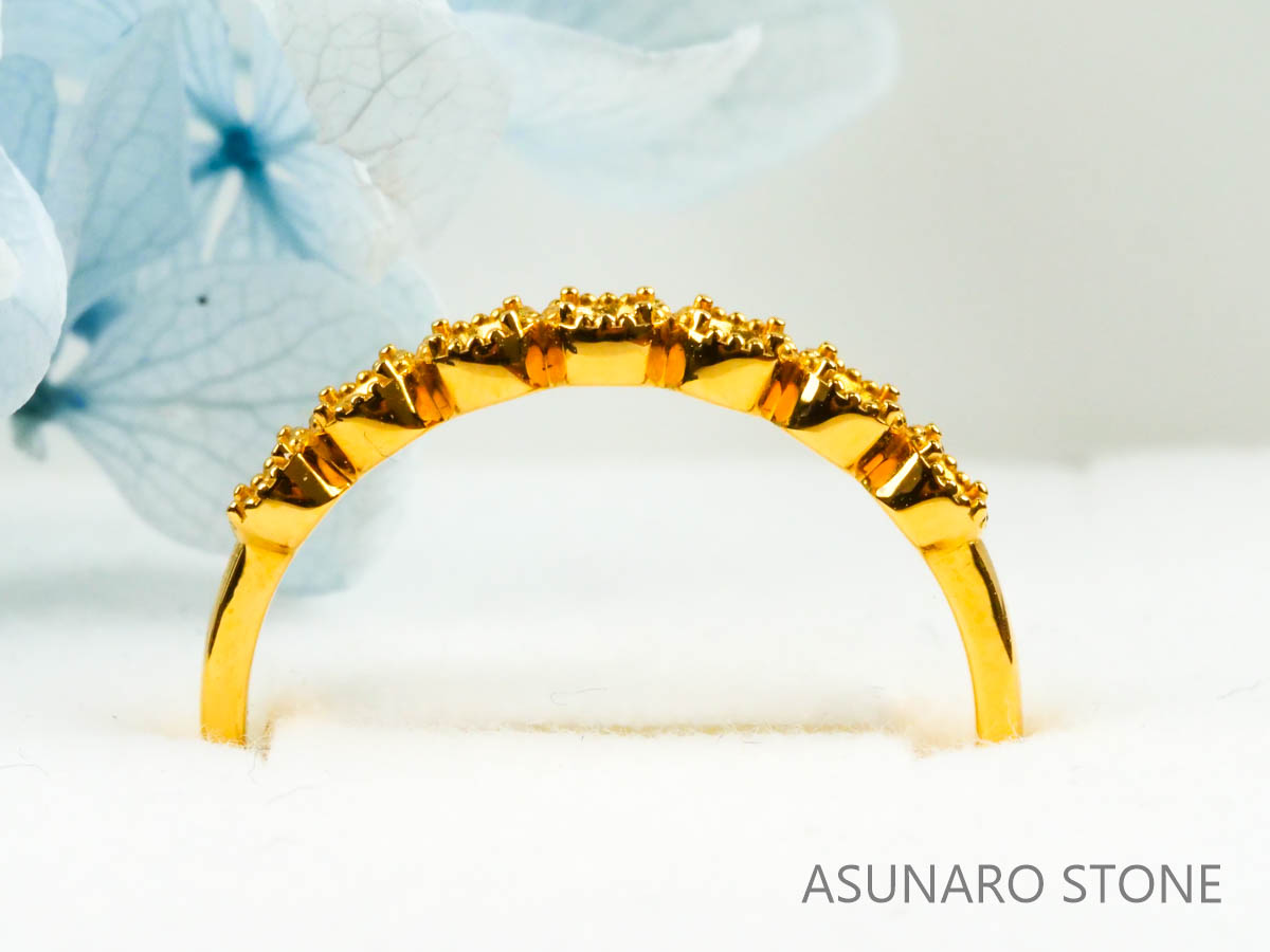 【お仕立て用】空枠番号：4982C　2mm用　リング枠　ハーフエタニティ【オーダージュエリー用】hpv