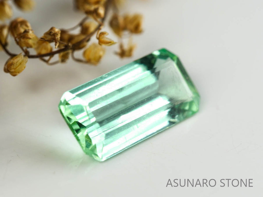 シーフォームトルマリン　エメラルドカット　アフガニスタン産　　1.64ct【230313-1620】