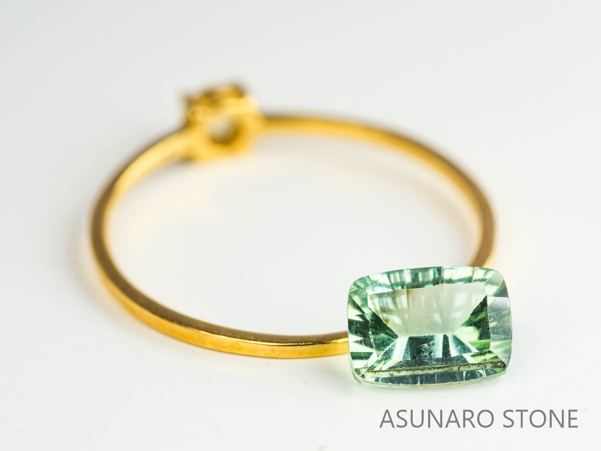 ミントカラートルマリン　コンケーブカット　ルワンダ産　　0.99ct【230303-1545】
