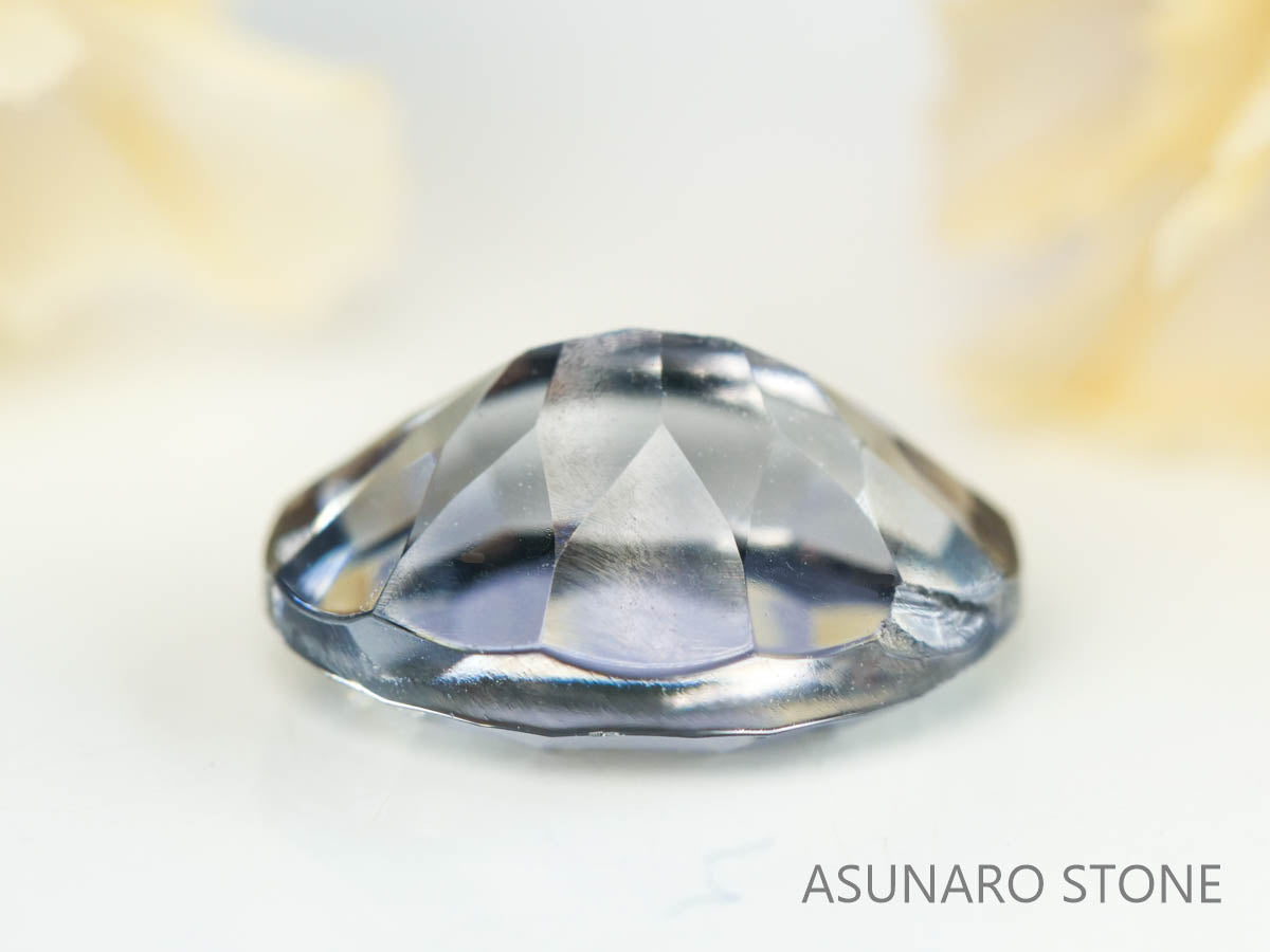 グレイッシュブルートルマリン　コンケーブカット　ルワンダ産　　1.23ct【230303-1546】