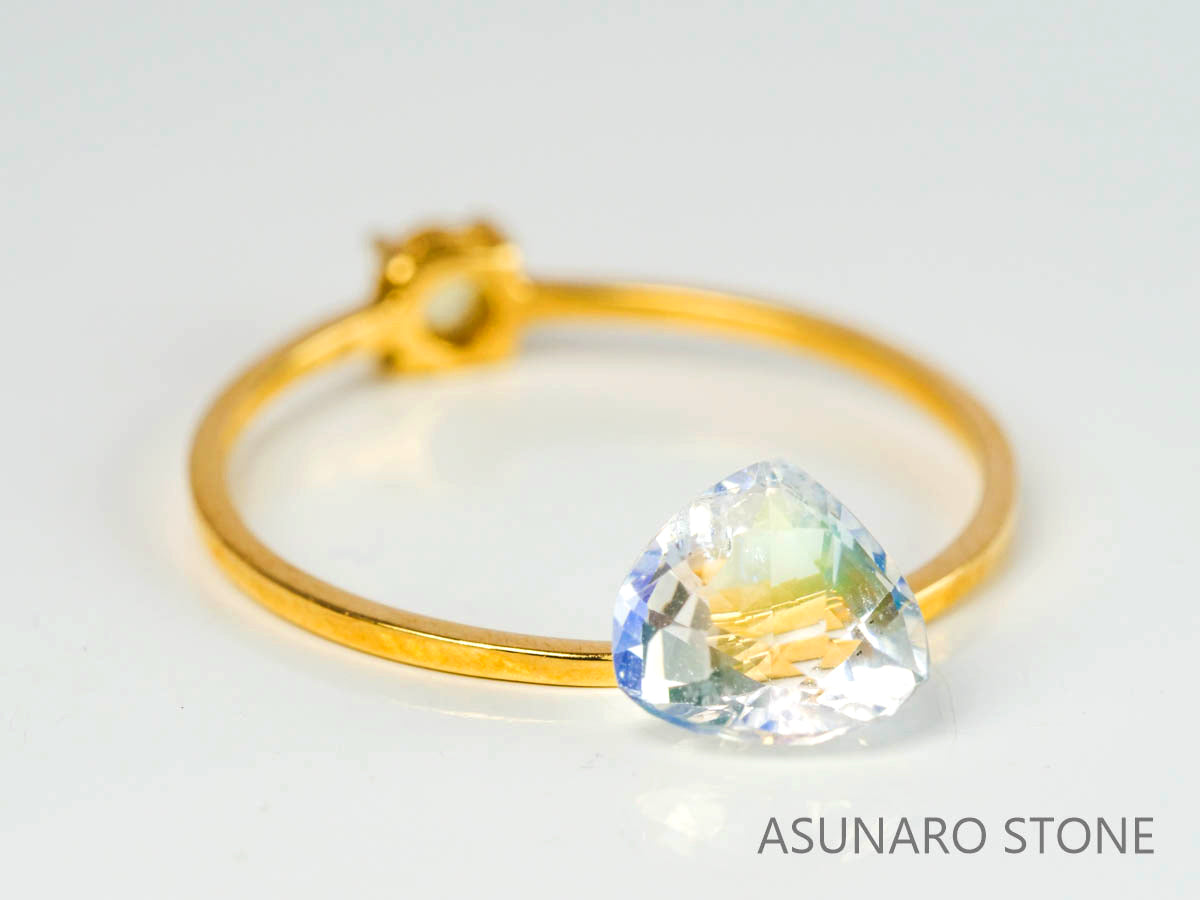 アンデシンラブラドライト  マロンカット　マダガスカル産　　0.90ct【230329-1552】