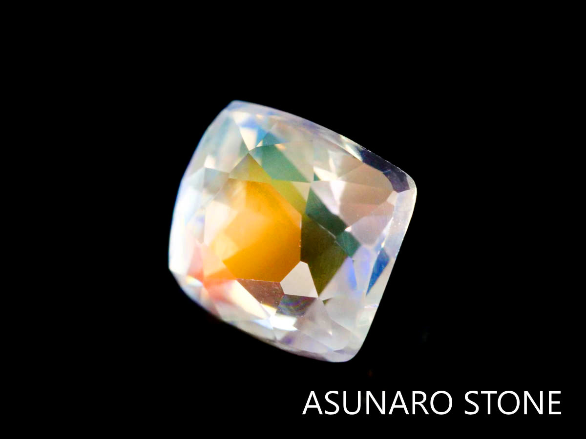 アンデシンラブラドライト　クッションカット　マダガスカル産　　0.60ct【230329-1561】