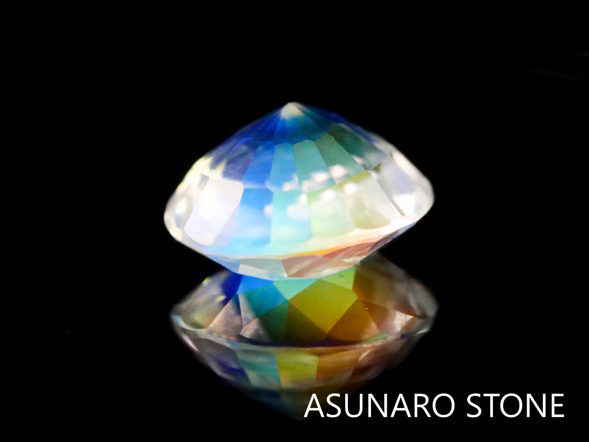 アンデシンラブラドライト　ラウンドカット　マダガスカル産　　0.68ct【230329-1563】