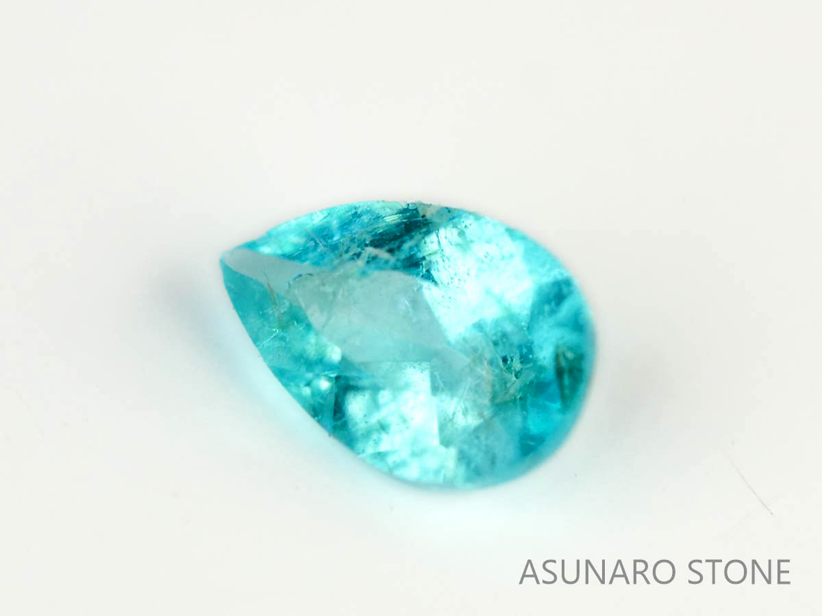 パライバトルマリン　ペアシェイプ　 ブラジル産　0.10ct 　  【230518-1641】