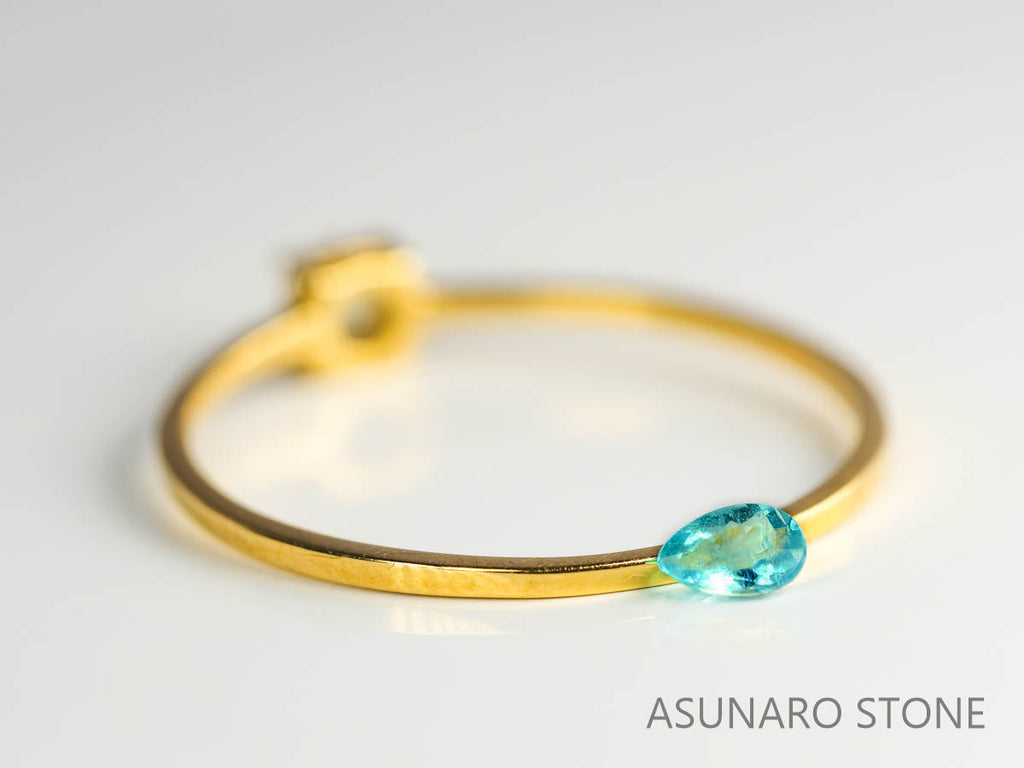 パライバトルマリン　ペアシェイプ　 ブラジル産　0.08ct 　  【230518-1642】