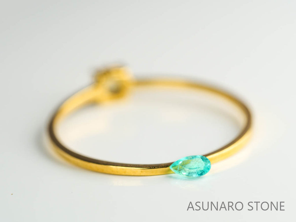 パライバトルマリン　ペアシェイプ　 ブラジル産　0.06ct 　  【230518-1644】