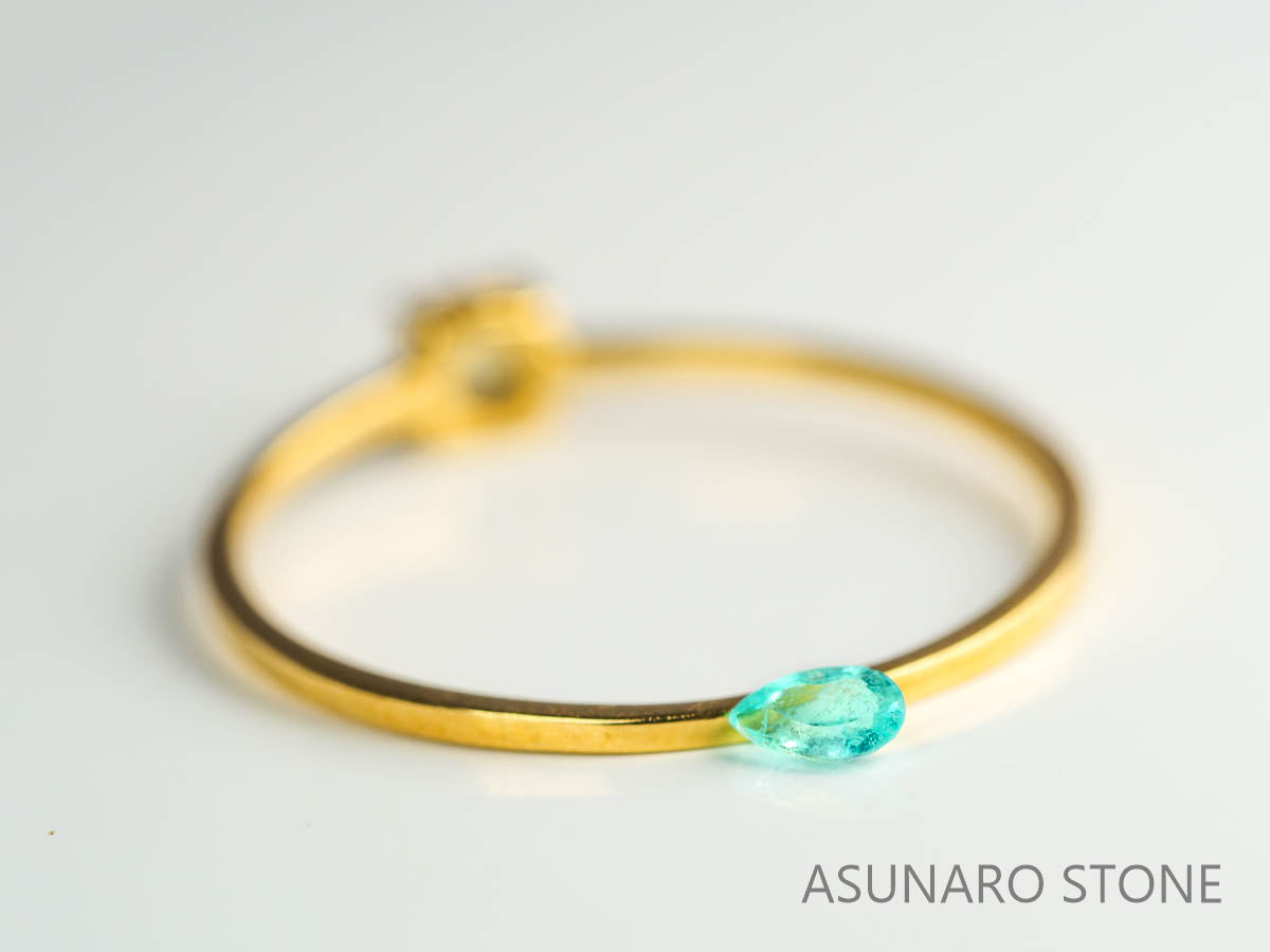 パライバトルマリン　ペアシェイプ　 ブラジル産　0.06ct 　  【230518-1644】