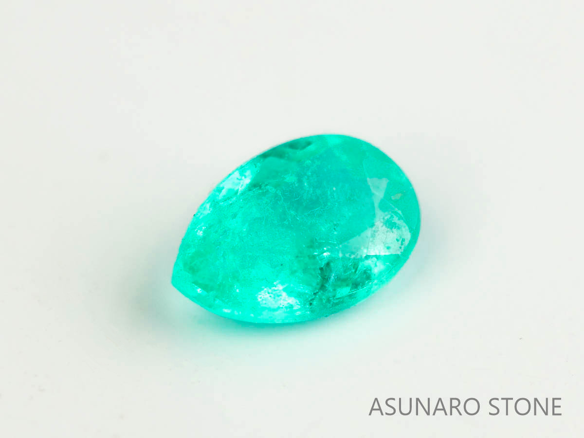 パライバトルマリン　ペアシェイプ　 ブラジル産　0.08ct 　  【230615-1685】