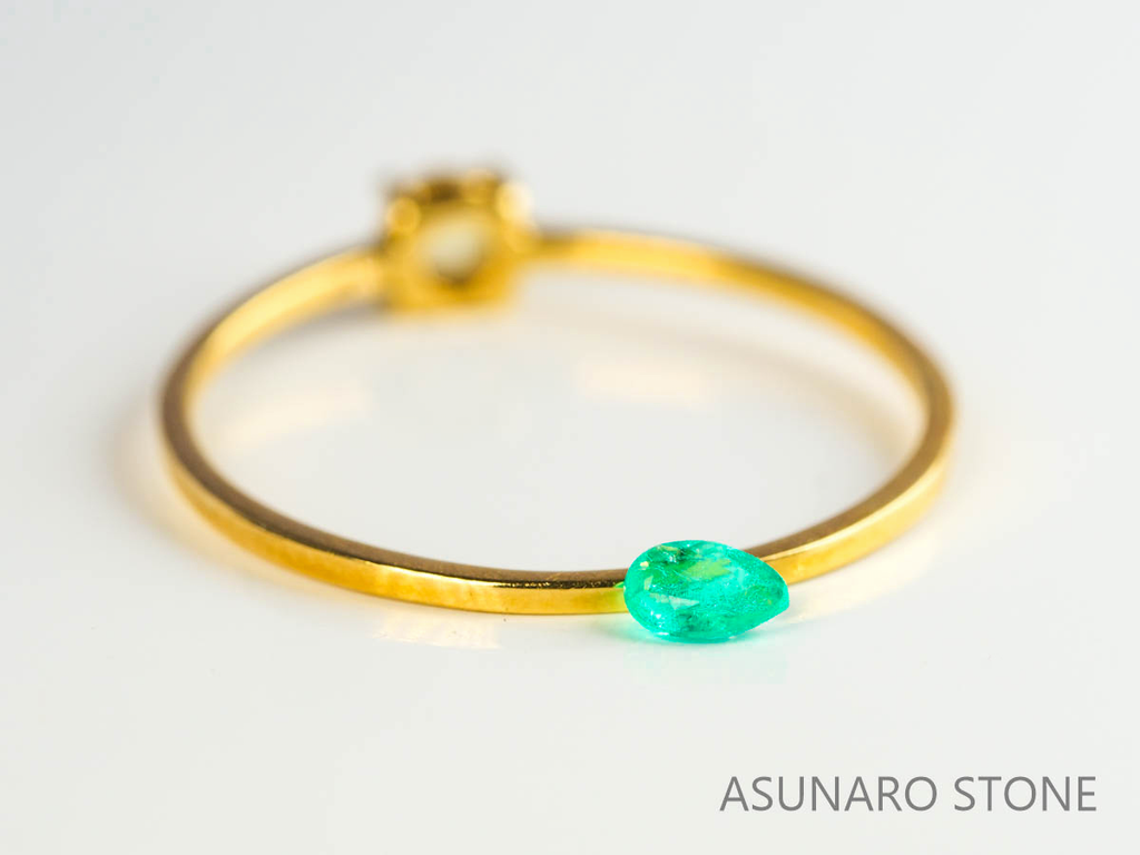 パライバトルマリン　ペアシェイプ　 ブラジル産　0.08ct 　  【230615-1685】