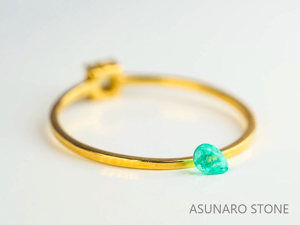 パライバトルマリン　ペアシェイプ　 ブラジル産　0.09ct 　  【230615-1686】