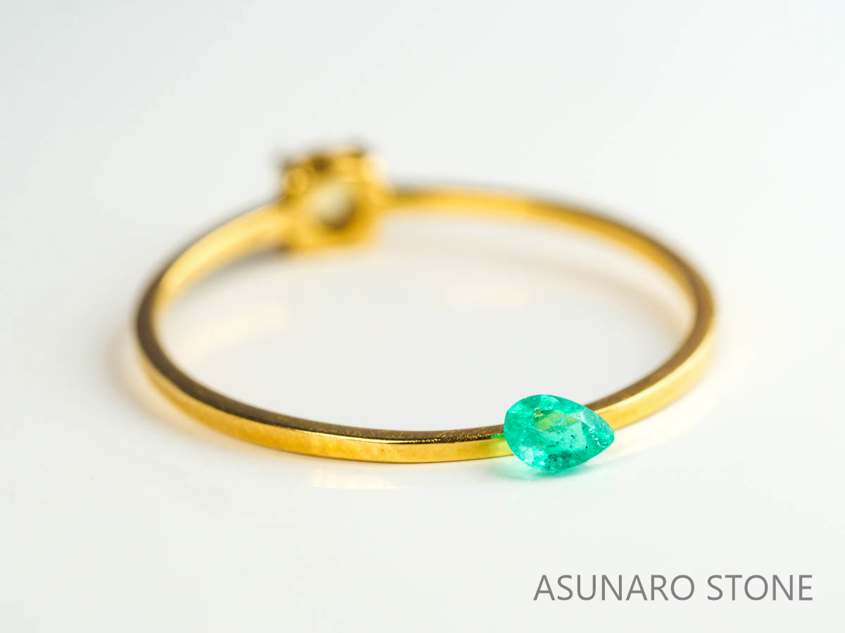 パライバトルマリン　ペアシェイプ　 ブラジル産　0.07ct 　  【230615-1687】