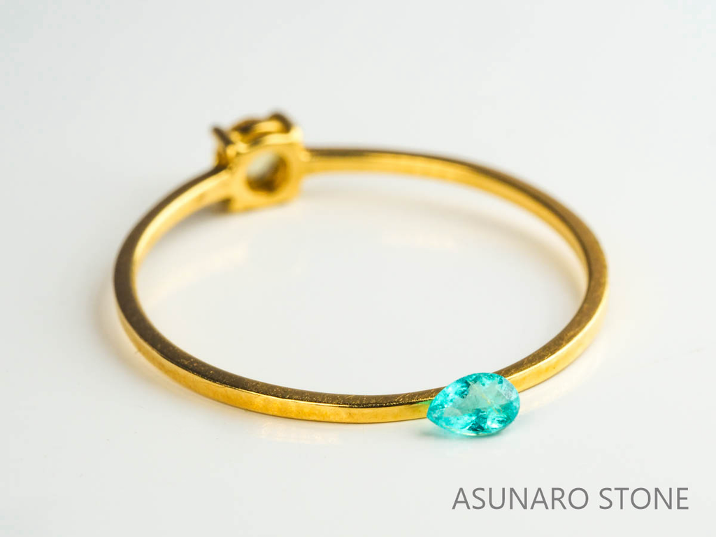 パライバトルマリン　ペアシェイプ　 ブラジル産　0.07ct 　  【230615-1688】