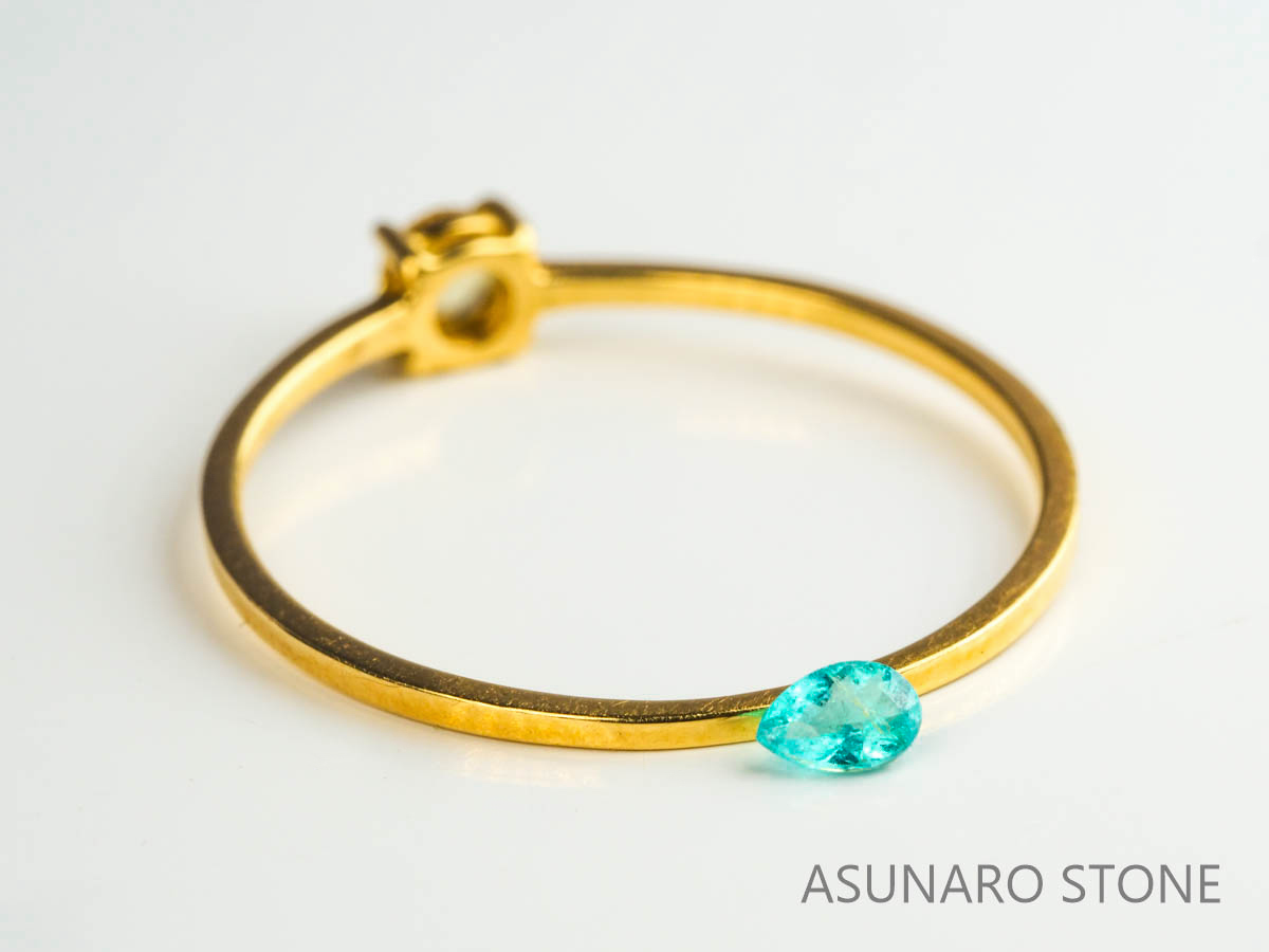 パライバトルマリン　ペアシェイプ　 ブラジル産　0.07ct 　  【230615-1688】