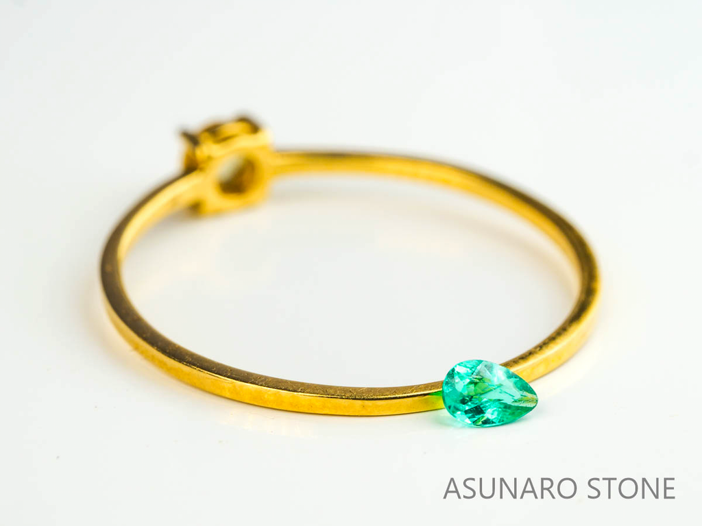 パライバトルマリン　ペアシェイプ　 ブラジル産　0.06ct 　  【230615-1691】