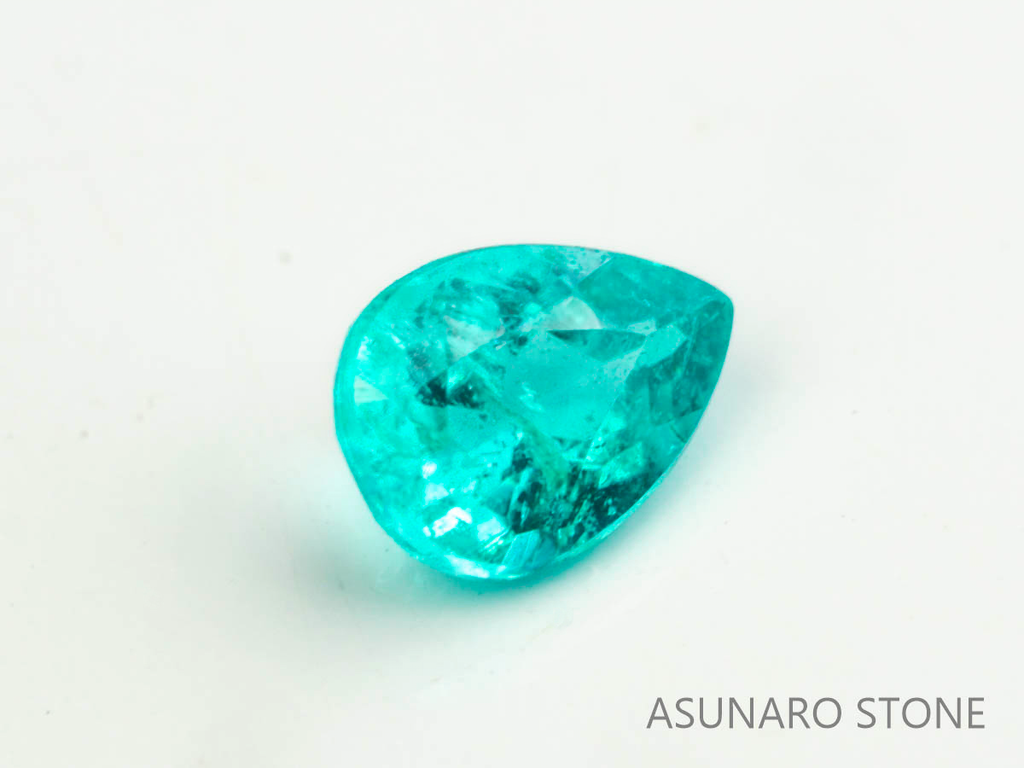 パライバトルマリン　ペアシェイプ　 ブラジル産　0.12ct   【230615-1694】