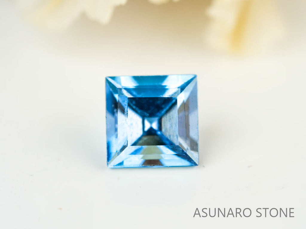 サンタマリアアクアマリン プリンセスカット ブラジル産　0.24ct【230529-1699】