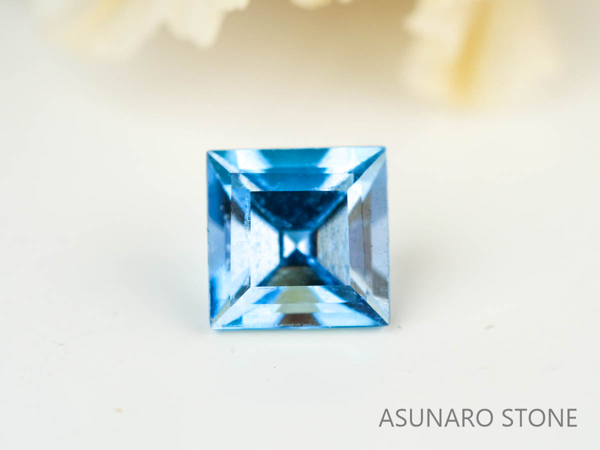 サンタマリアアクアマリン プリンセスカット ブラジル産　0.24ct【230529-1699】