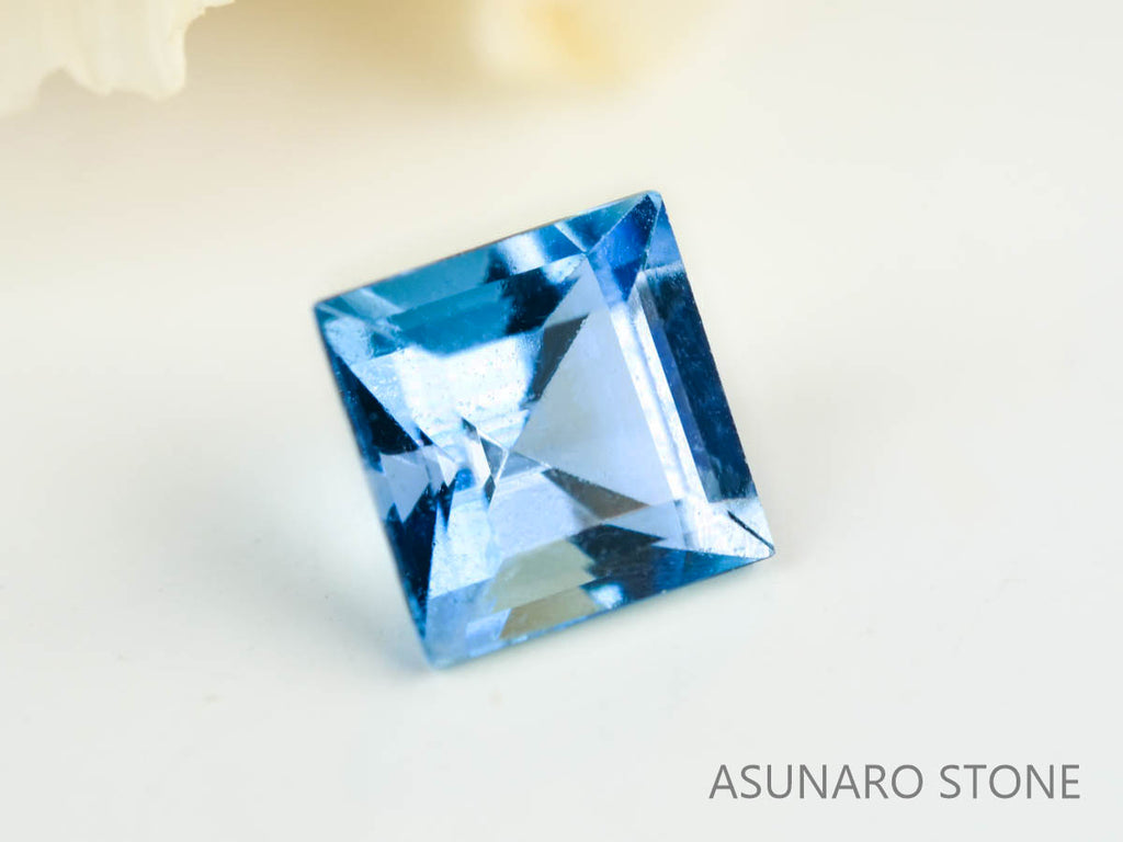 サンタマリアアクアマリン プリンセスカット ブラジル産　0.24ct【230529-1699】