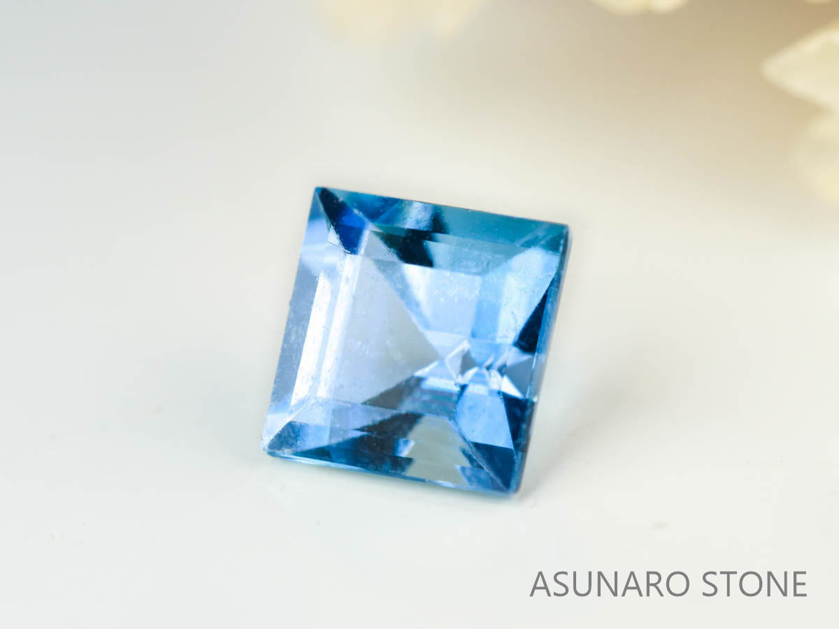 サンタマリアアクアマリン プリンセスカット ブラジル産　0.24ct【230529-1699】