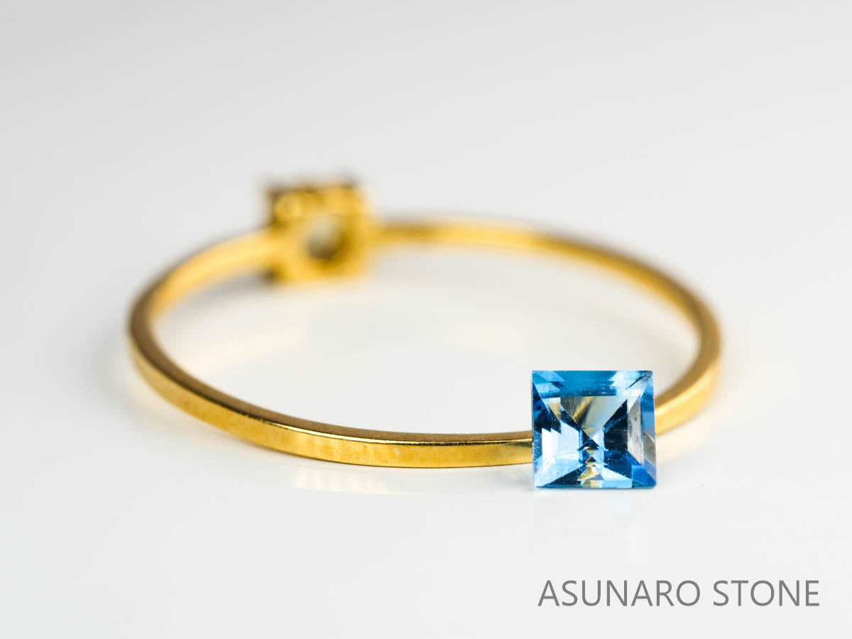 サンタマリアアクアマリン プリンセスカット ブラジル産　0.24ct【230529-1699】