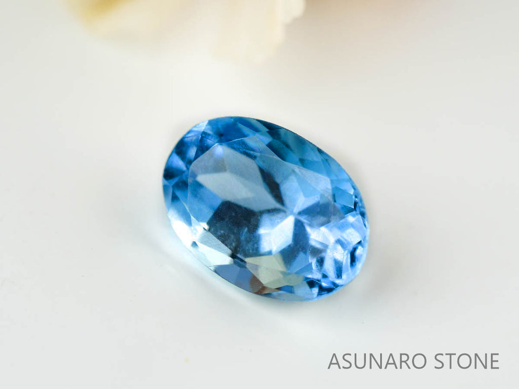 サンタマリアアクアマリン オーバルカット ブラジル産　0.46ct【230529-1700】
