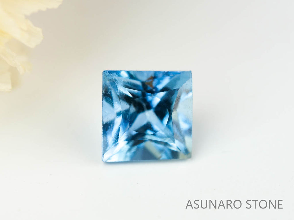 サンタマリアアクアマリン プリンセスカット ブラジル産　0.18ct【230529-1701】