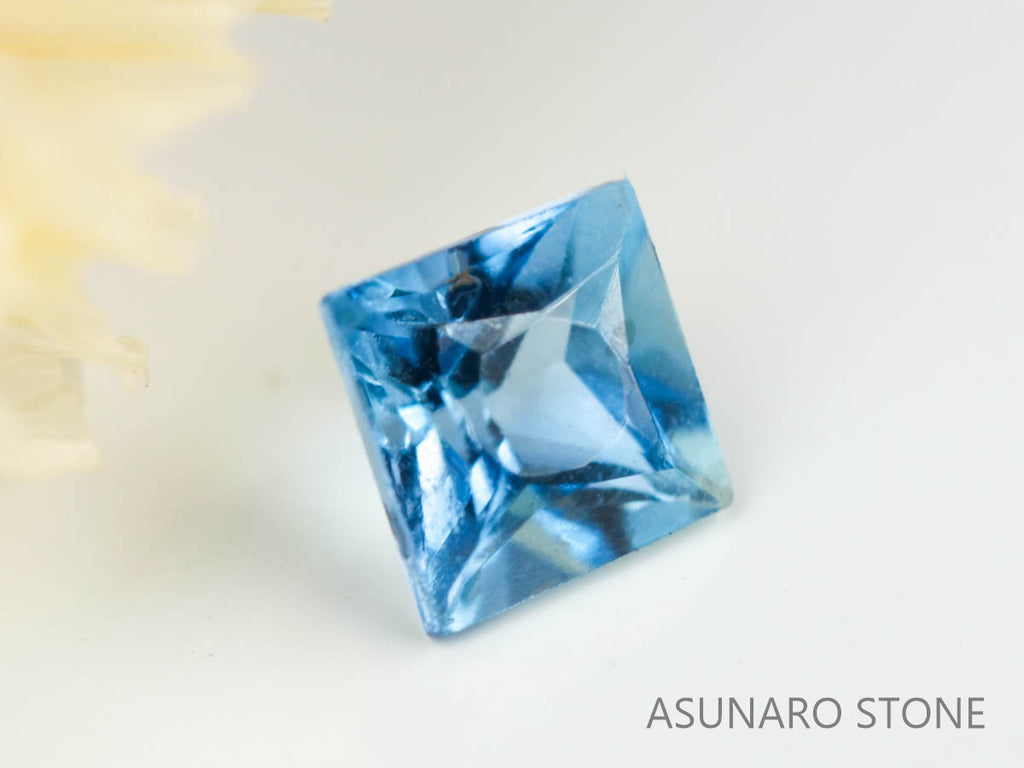 サンタマリアアクアマリン プリンセスカット ブラジル産　0.18ct【230529-1701】