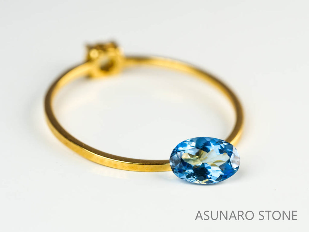 サンタマリアアクアマリン オーバルカット ブラジル産　0.38ct【230529-1702】