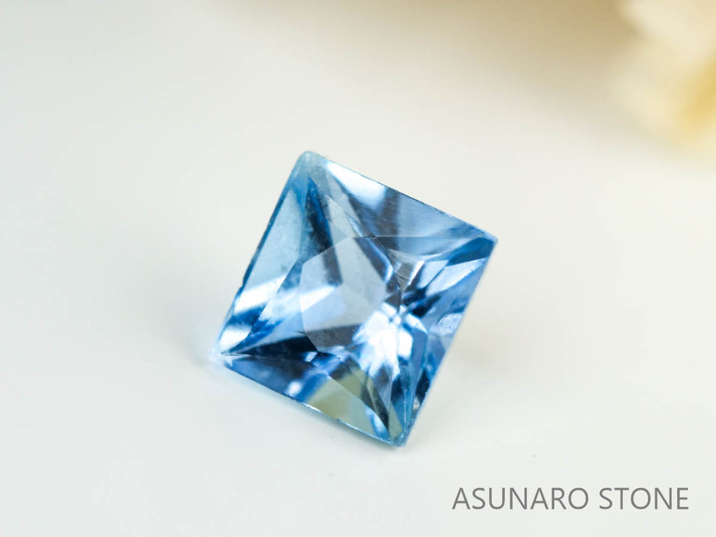 サンタマリアアクアマリン プリンセスカット ブラジル産　0.16ct【230529-1704】