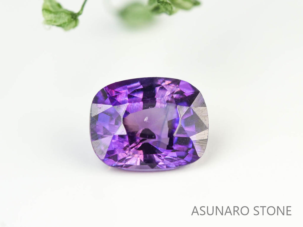 バイカラーサファイア 　クッションカット　 スリランカ産　0.51ct【230619-1658】