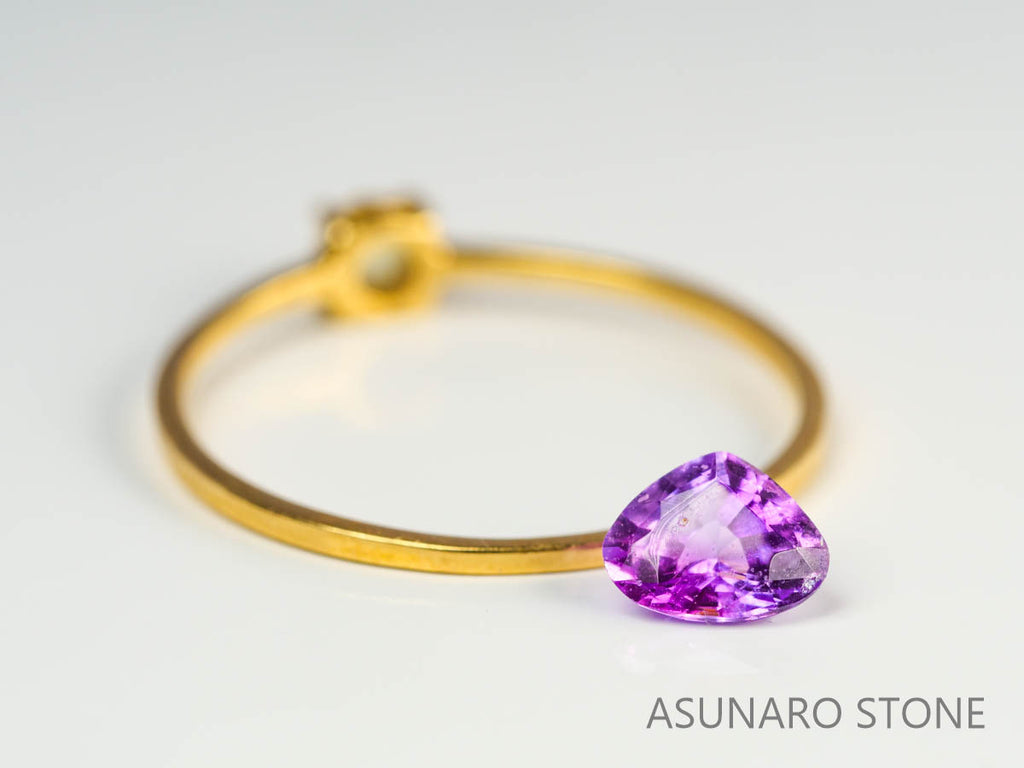 バイカラーサファイア 　マロンカット　 スリランカ産　0.56ct【230619-1659】