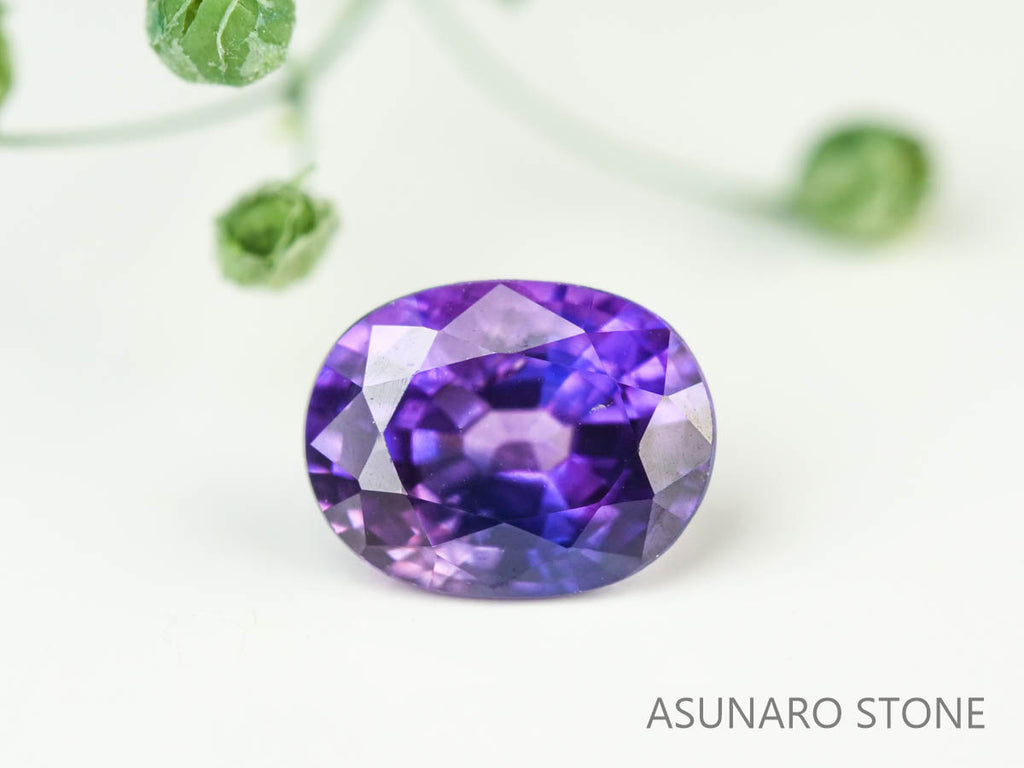 バイカラーサファイア 　オーバルカット　 スリランカ産　0.38ct【230619-1662】