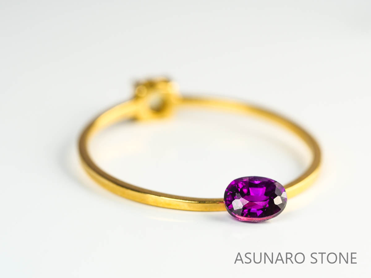 パープルサファイア 　オーバルカット　 スリランカ産　0.34ct【230619-1664】
