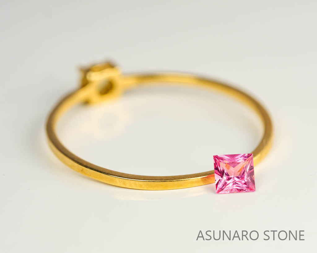 ホットピンクスピネル 　プリンセスカット　スリランカ産　0.17ct　【230731-1670】