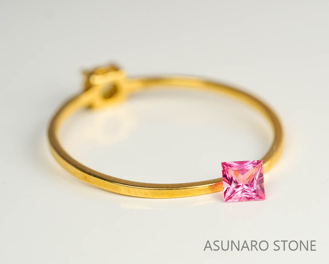 ホットピンクスピネル 　プリンセスカット　スリランカ産　0.17ct　【230731-1670】