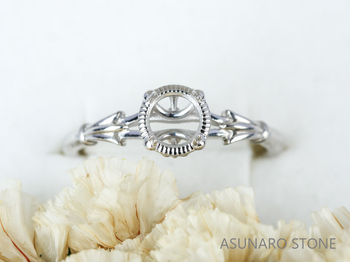 【お仕立て用】空枠番号：S220A　リング枠　ダイヤなし【オーダージュエリー用】