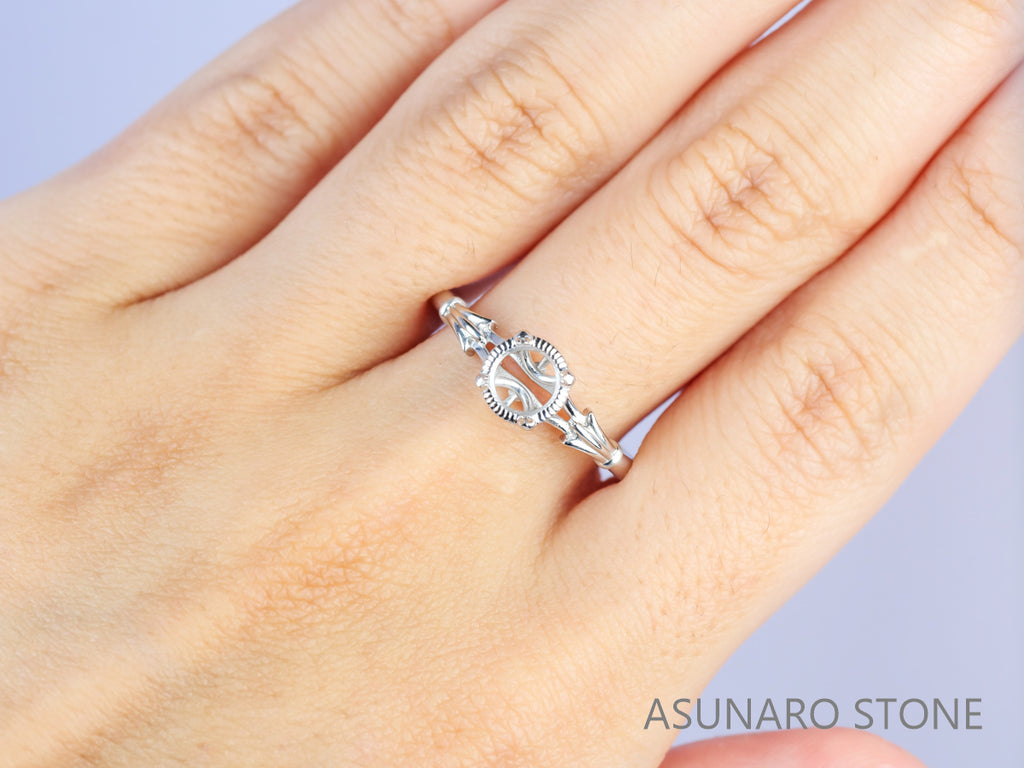 【お仕立て用】空枠番号：S220A　リング枠　ダイヤなし【オーダージュエリー用】