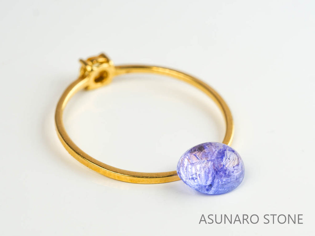 ゾイサイト（タンザナイト）  カボション　タンザニア産　　1.22ct【230629-1718】