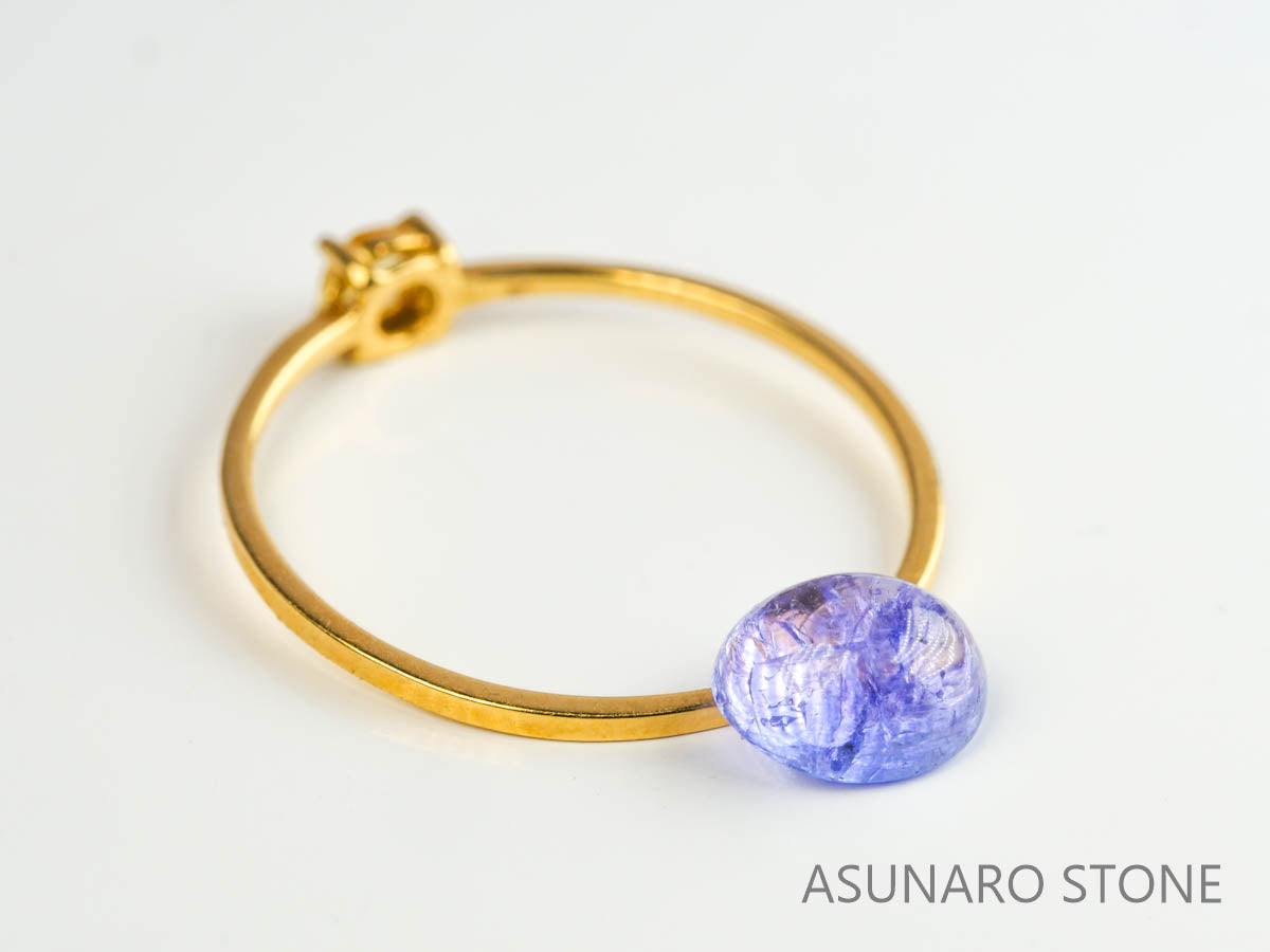 ゾイサイト（タンザナイト）  カボション　タンザニア産　　1.22ct【230629-1718】