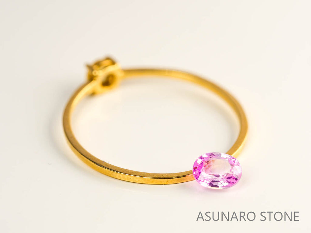 ピンクサファイア 　オーバルカット　 スリランカ産　0.37ct【230703-1738】