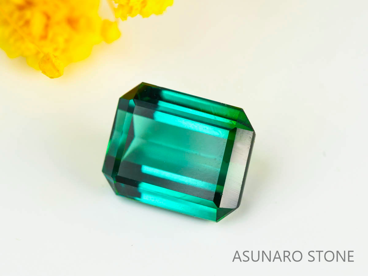 ラグーントルマリン 　エメラルドカット 　アフガニスタン産  4.09ct　【230802-1783】