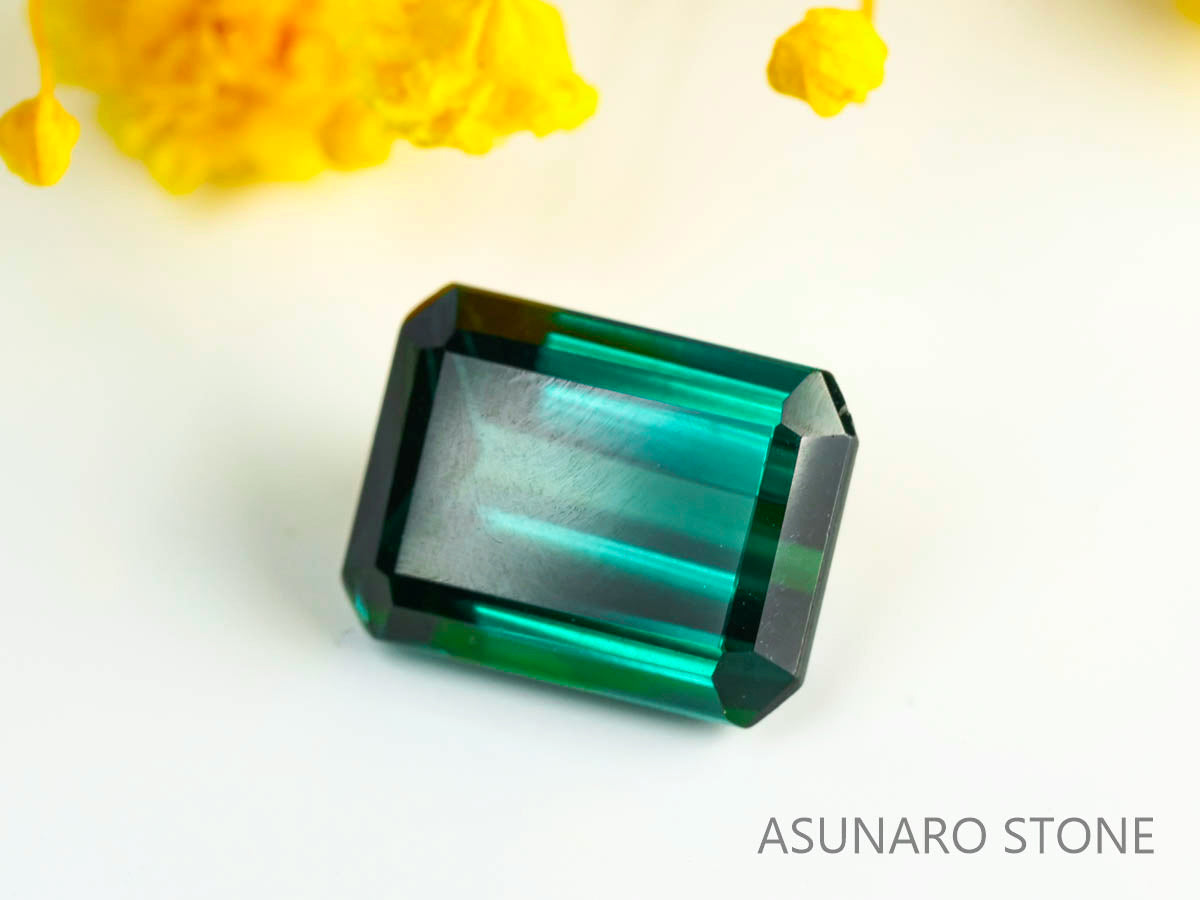 ラグーントルマリン 　エメラルドカット 　アフガニスタン産  3.46ct　【230802-1785】