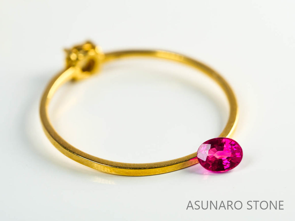 ピジョンブラッドルビー　オーバルカット　 タイ産　0.24ct　鑑別書付き  【230815-224】