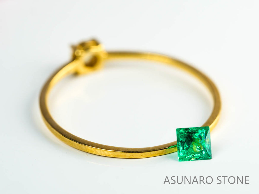 エメラルド　プリンセスカット　コロンビア産　0.16ct【230906-1825】No