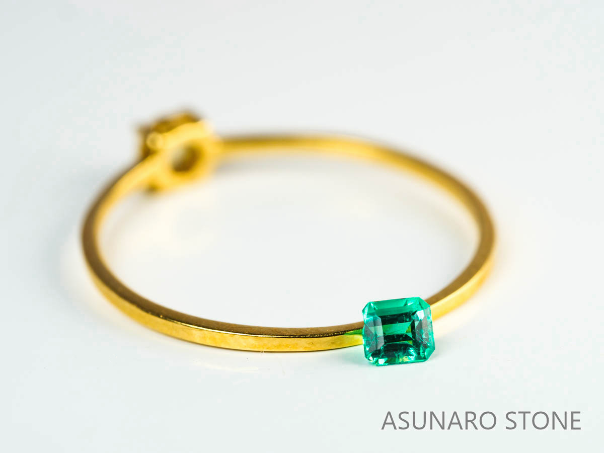 エメラルド　エメラルドカット　コロンビア産　0.12ct【230906-1827】