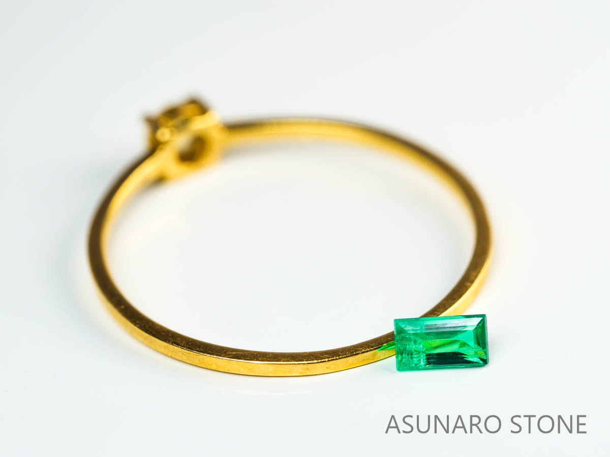 エメラルド　スクエアカット　コロンビア産　0.13ct【230906-1830】