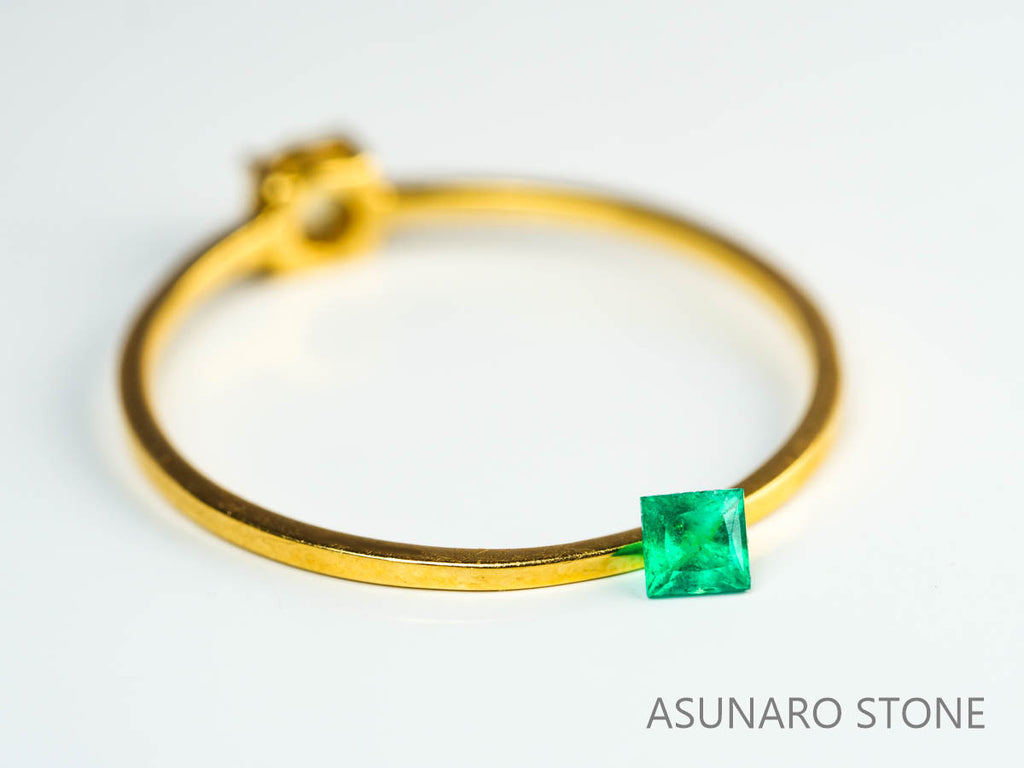 エメラルド　プリンセスカット　コロンビア産　0.09ct【230906-1831】