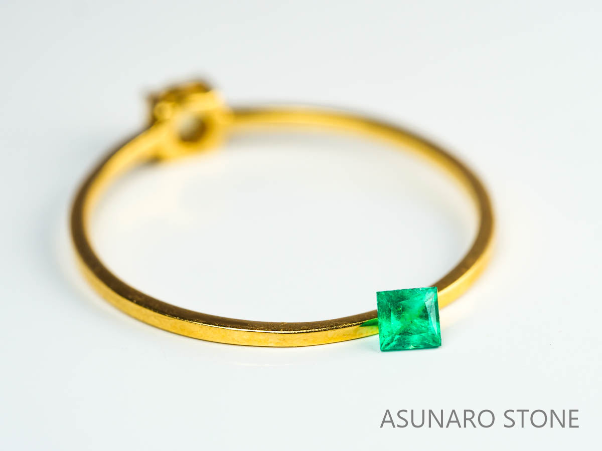 エメラルド　プリンセスカット　コロンビア産　0.09ct【230906-1831】
